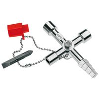Knipex 001-104 Profi-Key inkl.Bit und Adapter, Zinkdruckguß, grausilber/rot
