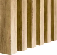 LAMEO Akustik Dekorativ Lamellen 3D Wand | STANDARD Lamellen aus MDF | EICHE NATURAL | 3x4x275cm | Set 12 Stück