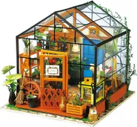 ROBOTIME Rolife DYI House: Blumengewächshaus mit LED-Beleuchtung