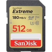 Sandisk SDXC Extreme 512GB UHS-I U3 180MB/s V30