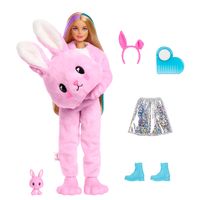 Barbie Cutie Reveal Puppe mit Hasen-Plüschkostüm und 10 Überraschungen