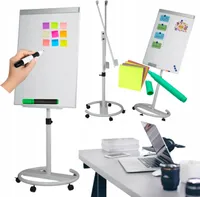 Mobilní Flipchart na Kolečkách Relaxdays s Nastavitelnou Výškou 185 cm – Ideální do Kanceláře!