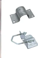 Antennenmast 2m ALU Ø 50mm + Mastschelle für Ø 48-50mm + Mastfuss von 20 bis 60mm