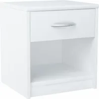 Meblando Nachttisch, Nachtschrank mit Schublade, 39x46x35cm, Weiß matt