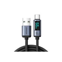 Ladekabel USB C - USB A Kabel 66W 1,2m mit LED-Anzeige Joyroom Schwarz