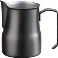 Milchkännchen aus Edelstahl, emailliert, schwarz, 0,45 L