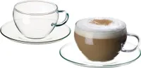 Cappuccinotasse mit Unterteller 4er Set