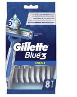 Gillette Blue Simple 3 Jednorazowe maszynki do golenia, 8 sztuk (PRODUKT Z NIEMIEC)