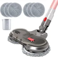 Elektrický nástavec na mop, výměna mopu na mokro suchou hlavu mopu pro Dyson V15 V11 V10 V8 V7, s odnímatelnou nádržkou na vodu, 6 omyvatelných mopů