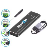 BRAINZAP M.2 M2 NGFF SATA III 6 GBit/s Adaptér externého puzdra na SSD M-Key M+B Key USB-C USB 3