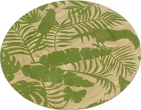 Platzteller Tropical, braun/grün Kunststoff, D. 33 cm