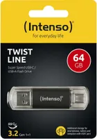 Intenso 3539490 USB Flash disk 64 GB USB Type-A / USB Type-C 3.2 Gen 1 (3.1 Gen 1) Antracitová barva