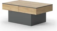 Vicco Couchtisch Boto, 95 x 58 cm Ausziehbar, Anthrazit/Goldkraft Eiche