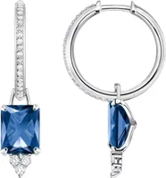 THOMAS SABO Creolen "Anhänger blauer Stein" Silber CR684-166