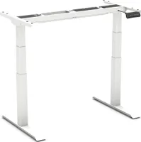 Worktrainer - Updesk Pro Höhenverstellbarer Schreibtisch - Elektrisches Gestell - Höhe 58-123cm - Breite 120-200cm - Weiß - Mit Memory-Funktion