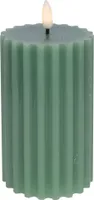LED vosková sviečka Flame Stripe Battery Timer Green 15x7,5cm