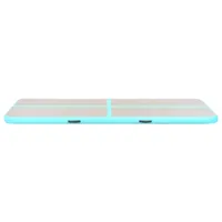 vidaXL Nafukovací gymnastická podložka s pumpou 600x100x10 cm PVC zelená