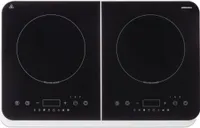 MEDION Doppel-Induktionskochplatte, 3500 Watt, Zwei Kochplatten, 10 Temperaturstufen, LED Display, MD18493, schwarz