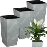 Zestaw 3 doniczek Prosperplast | Urbi Square | Effect Beton | 24 cm