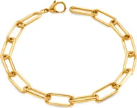 Boccia Titan Armband goldplattiert 03045-02