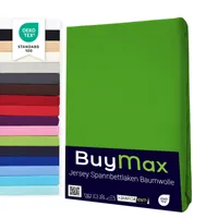 Spannbettlaken Jersey  Spannbetttuch 100% Baumwolle Größe 100x200 cm, Farbe Apfelgrün