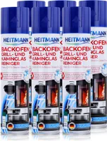 Heitmann Backofen-Grill und Kaminglas Reiniger 400ml - Löst Schmutz (6er Pack)