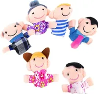 Baby Fingerpuppen-Set zum Spielen und Lernen, Modell:6tlg. Familie