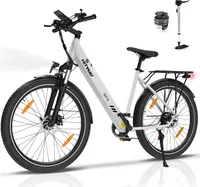 HITWAY E Bike Elektrofahrrad, 27.5 Zoll E-Fahrrad E-Bike Pedelec Mountainbike 250W/36V/12Ah Akku, 7 Gang MTB Ebike für Erwachsene, Reichweite 40-80km