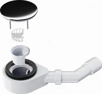 NORDONA VersoFlat extraflache Ablaufgarnitur Siphon Ablauf mit Haarsieb