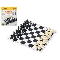 Great Kingdom Schach Spiel und Dame Spiel | Master of Chess Farbe Blau |  Chess Set 35cm | Qualität Reise Schachspiel- Handgemachtes Tragbares Schach