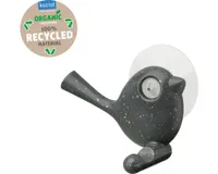 Koziol Wandhaken pi:p, Wandaufhängung mit Saugnapf, Organic Recycled, Recycled Ash Grey, 1411120