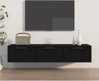 vidaXL Nástěnná skříňka černá 102x30x20 cm Dřevěný materiál