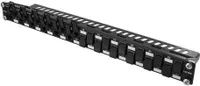 Patchpanel 19" CAT6a UTP mit Keystones - 24 ports