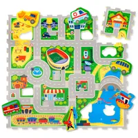 Hakuna Matte Puzzlematte für Babys 1,2 x 1,2 m – Stadt