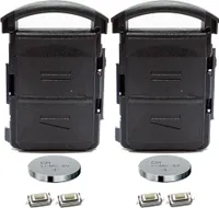 Repair Reparatur 2er Satz Gehäuse Funkschlüssel Fernbedienung Autoschlüssel 2X Gehäuse + 4X Mikrotaster + 2X CR2032 Batterie kompatibel mit Opel
