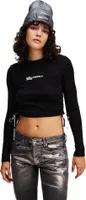 Karl Lagerfeld A1w17037 Langarm-t-shirt Schwarz S Frau Schwarz S