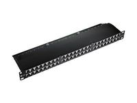 equip PatchPanel 48-Port Cat.6e geschirmt - schwarz (1HE)