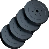 ScSPORTS® Hantelscheiben - Set, 30 kg, 4 x 7,5 kg, Ø 30/31mm, Zement, Kunststoff - Gewichtsscheiben, Hantelscheiben-Set, Fitness Scheiben, Gewichte für Hantel, Langhantel