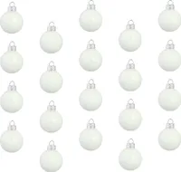 Weihnachtskugeln Set Porzellanweiß