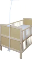 Himmelstange Himmelhalter weiß aus Metall universal für Babybett Kinderbett Gitterbett Wiege Beistellbett