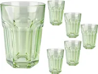 6 Longdrinkbecher Country 40cl grün