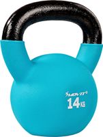 MOVIT Kettlebell Kugelhantel Kugelgewicht Schwunghantel Gusseisen 14kg hellblau