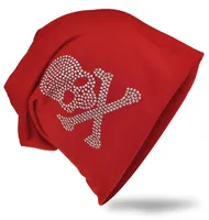 Beanie Muetze Pirat Rot