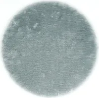 Sitzkissen 40 cm Grau rund Kunstfell Fellimitat waschbare Stuhlauflage