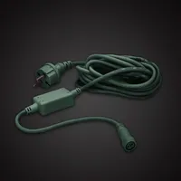 System Profi Netzkabel IP44 Stecker, wetterfest, Länge 500cm, Kabel grün outdoor