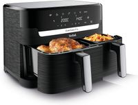 Tefal Dual Easy Fry & Grill EY9018, Heißluftfritteuse, 8,3 l, China, Doppel, Schwarz, Berührung