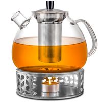 Cosumy Stövchen Teewärmer mit Teelichthalter - Edelstahl - Hält Warm - für Tee und Kaffekannen
