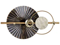 BELIANI Wanddekoration Schwarz und Gold Eisen Kreise Einteilig Handgemacht Modern Wandobjekt Wanddeko für Schlafzimmer Wohnzimmer Flur Küche Esszimmer
