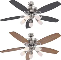 Globo Lighting Ventilátor Chrom Nikl matný, 5x E14