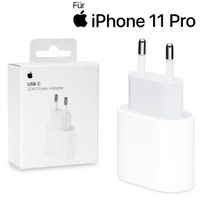 Apple 20W USB-C Power Adapter - Ladegerät für iPhone 11, 11 Pro, 12, 12 Pro, 13, AirPods Pro